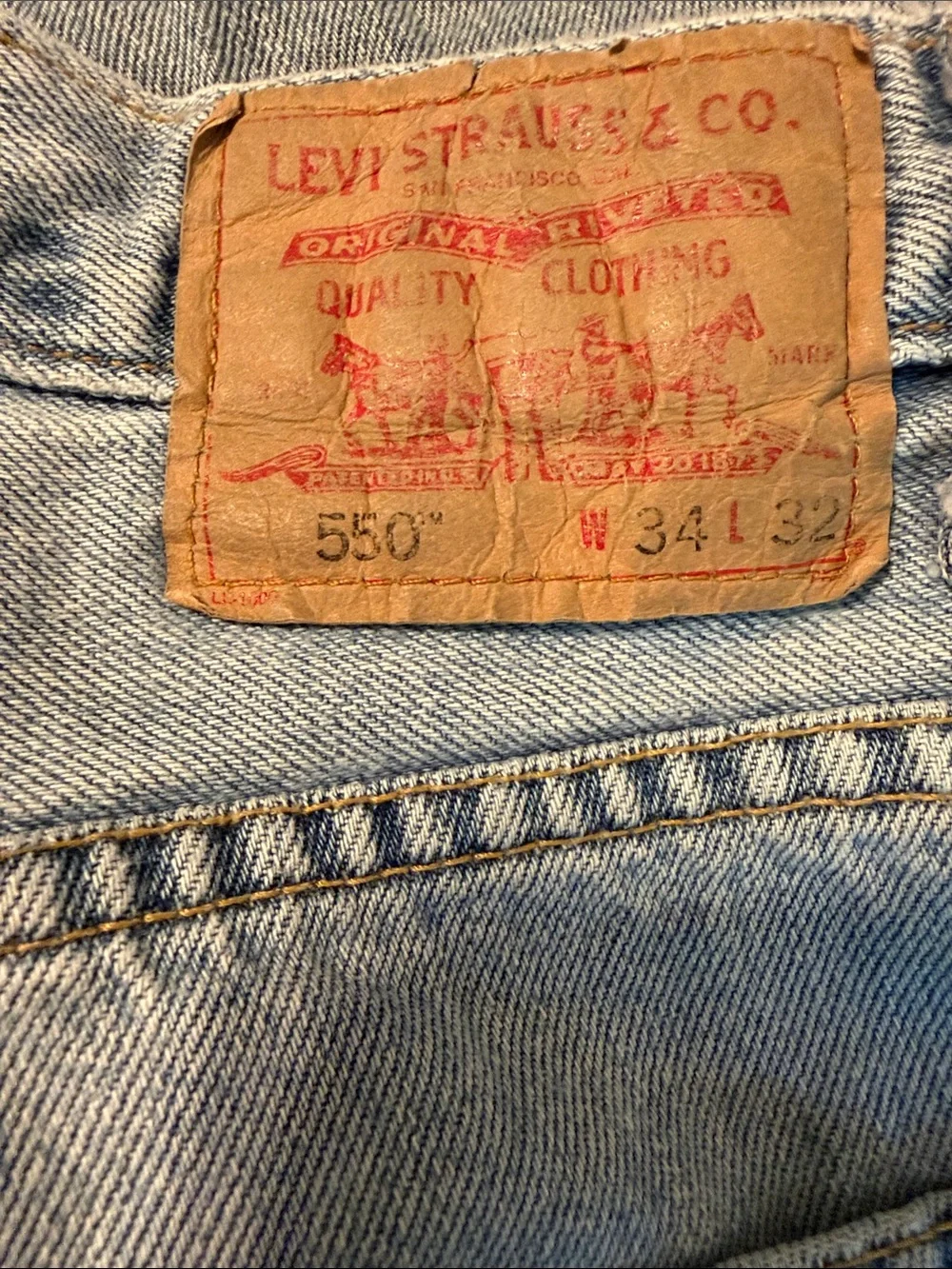Men’s Levi’s Relaxed Fit 550 34x32 Jeans